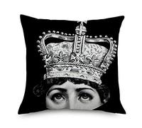 Cuscini Per Divano Federe Per Cuscino Copricuscini Divano Retro Arte Bianco E Nero Personalità Avatar Avatar Cuscino Sedia Sedia Divano Camera Da Letto Decor Beige Lino Poliestere Pillow Case Decorazi