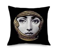 Cuscini Per Divano Federe Per Cuscino Copricuscini Divano Retro Arte Bianco E Nero Personalità Avatar Avatar Cuscino Sedia Sedia Divano Camera Da Letto Decor Beige Lino Poliestere Pillow Case Decorazi