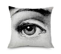 Cuscini Per Divano Federe Per Cuscino Copricuscini Divano Retro Arte Bianco E Nero Personalità Avatar Avatar Cuscino Sedia Sedia Divano Camera Da Letto Decor Beige Lino Poliestere Pillow Case Decorazi