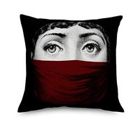 Cuscini Per Divano Federe Per Cuscino Copricuscini Divano Retro Arte Bianco E Nero Personalità Avatar Avatar Cuscino Sedia Sedia Divano Camera Da Letto Decor Beige Lino Poliestere Pillow Case Decorazi