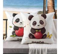 Cuscini per Divano frutta Set di 2 Federe Cuscini Divano 55x55 Copricuscini Panda Lino Federa Cuscino Copricuscino Letto Decorativi, Decorazioni Camera da Letto, Decorazioni Giardino k-737