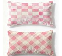 Cuscini per Divano Lilla Cuscino Cuciture A Griglia Cuscini per Divano 40x80cm Set di 2 Rettangolo Federa Cuscino,Velluto Copricuscini con Cerniera Invisibile per Autunnali Decor Soggiorno Q-727U