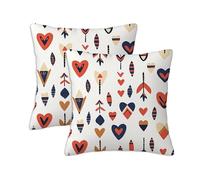 Cuscini per Divano Moderno Cuscini da Esterno Impermeabile Set di 2 Impermeabili Esterno Lino Cuscino per Cerniera Invisibile, Amore Cuscino per Divano la Decorativa per Casa, Patio, 50 x 50 cm S-830
