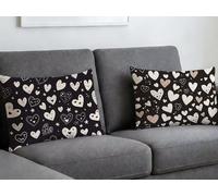 Cuscini per Divano Nero Federa Cuscino 30x50 Set di 2 Velluto Cuscini Divano Amore,2026 Nuovo Con Cerniera Invisibile Rettangolo Federa Cuscino per Decorazione Divano Camera da Letto Soggiorno O-446LQ