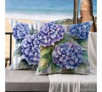 Cuscini per Divano ortensia Set di 2 Federe Cuscini Divano 35x35 Copricuscini Griglia Lino Federa Cuscino Copricuscino Letto Decorativi, Decorazioni Camera da Letto, Decorazioni Giardino k-791