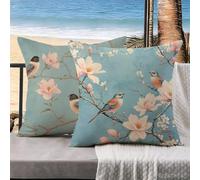 Cuscini per Divano pietra turchese Set di 2 Federe Cuscini Divano 70x70 Copricuscini uccelli Lino Federa Cuscino Copricuscino Letto Decorativi, Decorazioni Camera da Letto, Decorazioni Giardino k-566
