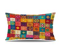 Cuscini per Divano Retrò Federe Cuscini Divano 50x60 cm Set di 1 Velluto Copricuscini Rettangolari Stampa a Doppia Faccia Copricuscini Decorativi con Cerniera Invisibile, Room Decor, Boemo T9-150