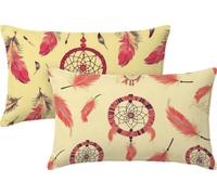 Cuscini per Divano Rosa Cuscino Cacciatore Di Sogni Cuscini Divano 60x40 Federe Velluto Set da 2 Copricuscini Rettangolari Morbidi con Cerniera Invisibile per Salotto Giardino Decorazioni Casa JK-127