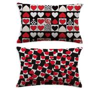 Cuscini per Divano Rosso Federe Cuscini Divano 30x50 Set di 2 Rettangolo Cuscino Amore,2026 Nuovo Velluto Stampa Fronte Retro Pillow per Ufficio Soggiorno Camera da Letto Sedia Casa Decorative O-715C