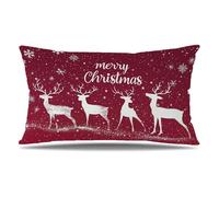 Cuscini per Divano Rosso Federe Cuscini Divano 60x80 cm Set di 1 Velluto Copricuscini Rettangolari Stampa a Doppia Faccia Copricuscini Decorativi con Cerniera Invisibile, Room Decor, Natale T9-250