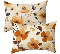 Cuscini per Divano Set da 2 Cuscini da Esterno Impermeabili Velluto Federe Cuscino Rettangolari, Copricuscino Letto Colore tè, Decorazioni Giardino per Esterno, Decorazioni Estate, 30x50 cm crema i-79