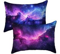 Cuscini per Divano Set da 2 Cuscini da Esterno Impermeabili Velluto Federe Cuscino Rettangolari, Copricuscino Letto viola, Decorazioni Giardino per Esterno, Decorazioni Estate, 50x70 cm Il sogno i-984