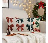 Cuscini per Divano Verde Cuscini da Esterno Set di 2 Lino Copricuscini 50x70 cm Cuscino Grande con Cerniera Invisibile Cuscino per Cortile Giardino Balcone Autunno Decorativi Regalo, Rosso 3m-325