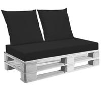 Cuscini per Pallet 120x80 cm Seduta e Schienale in Similpelle Mariotti Belem Nero