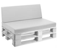 Cuscini per Pallet 120x80 cm Seduta e Schienale in Similpelle Mariotti Reforma Bianco