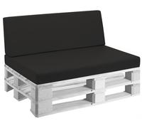 Cuscini per Pallet 120x80 cm Seduta e Schienale in Similpelle Mariotti Reforma Nero