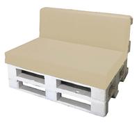 Cuscini per Pallet 120x80cm Seduta e Schienale in Poliestere Avalli Beige