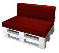 Cuscini per Pallet 120x80cm Seduta e Schienale in Poliestere Avalli Bordeaux