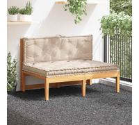 Cuscini per Pallet e Pavimento 2 pz in Cotone Beige