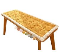 Cuscini per panca da interni/esterni per patio, altalena portico, finestra a bovindo, cuscino antiscivolo in pelliccia, 43,2 x 177,8 cm, giallo, per pelliccia da 101,6/121,9/152,4/78,7/89 cm