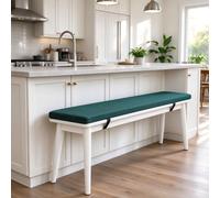 Cuscini per Panca Sfoderabile con Lacci Antiscivolo 30x145cm Verde Scuro | Cuscino Per Panca Altalena Spessore 5Cm Doppio Antiscivolo Altamente Elastico Per Mobili Da Interni Esterni Giardino