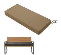 Cuscini per Panche Imbottiti 50D Rivestimento Rimovibile Lavabile Cerniera Antiscivolo per Interno/Esterno Divano Altalena Balcone Misure 80x40-120x40cm(Marron,140x40cm/55x16in)