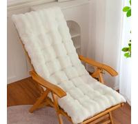 Cuscini per poltrone a sdraio - Cuscino spesso per chaise longue | Per interni ed esterni, per finestre a bovindo meditazione yoga lettura antiscivolo lavabile morbido(Blanc,40*100cm)
