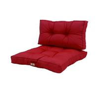 Cuscini per salotto da giardino, 60 x 60 cm, cuscino di ricambio per sedia, panca e sedia da esterno, impermeabili, comodi e imbottiti, colore: rosso