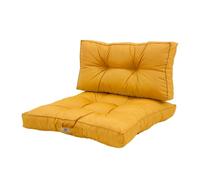 Cuscini per salotto da giardino, 60 x 60 cm, cuscino di ricambio per sedia, panca e sedia da esterno, impermeabili, confortevoli e imbottiti, colore: giallo