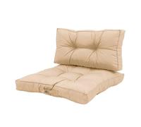 Cuscini per salotto da giardino, 60 x 60 cm, cuscino di ricambio per sedia, panca e sedia da esterno, impermeabili, confortevoli e imbottiti, beige