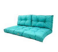 Cuscini per salotto da giardino, cuscini da esterno, 100 x 50 cm, cuscino di ricambio per sedia, panca e sedia da esterno, impermeabili, confortevoli e imbottiti, blu caraibico
