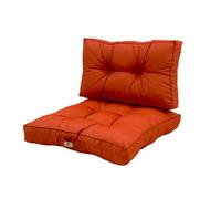 Cuscini per salotto da giardino, cuscini da esterno, 50 x 50 cm, cuscino di ricambio per sedia, panca e sedia da esterno, impermeabili, confortevoli e imbottiti, colore: arancione