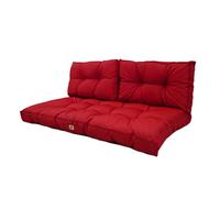 Cuscini per salotto da giardino, cuscini esterni, 120 x 60 cm, cuscino di ricambio per sedia, panca e sedia da esterno, impermeabili, comodi e imbottiti, colore: rosso
