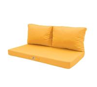 Cuscini per salotto da giardino sfoderabili, cuscini esterni, 100 x 50 cm, cuscino di ricambio per sedia, panca e sedia da esterno, impermeabili e confortevoli, colore: giallo