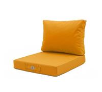 Cuscini per salotto da giardino sfoderabili, cuscini esterni, 50 x 50 cm, cuscino di ricambio per sedia, panca e sedia da esterno, impermeabili e confortevoli, colore: giallo