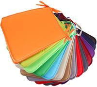 Cuscini per Sedia 2/4/6/8 Pezzi, 40 x 40 cm, Antiscivolo, Interni ed Esterni, Poliestere, Schiuma, Moderni, Lavabili