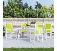 Cuscini per Sedia 4 pz Verde Intenso 100x50x3 cm Tessuto Oxford