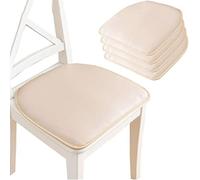 Cuscini per sedia a ferro di cavallo con lacci in pelle antiscivolo per cucina, sala da pranzo, sgabello, beige, 1 confezione