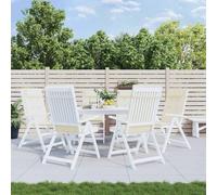 vidaXL Cuscini per Sedia con Schienale Alto 6 pz Crema Tessuto Oxford