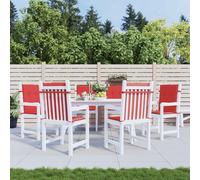 Cuscini per Sedia da Giardino 6 pz Rossi 100x50x3 cm in Tessuto