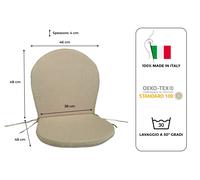 CUSCINI PER SEDIA EMU RONDA , PER ESTERNI , POLTRONA RONDA COL. LINO SET DA 2 PZ