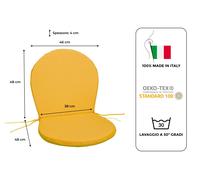 CUSCINI PER SEDIA EMU RONDA , PER ESTERNI , POLTRONA RONDA SENAPE SET DA 2 PZ