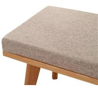 Cuscini per sedia in lino con laccetti, 110 x 50 x 3 cm, cuscini per interni ed esterni, cuscini di ricambio in schiuma ad alta resilienza, per soggiorno, cucina, patio, seduta alla finestra