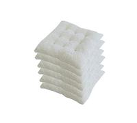 Cuscini per Sedia in Morbida Peluche, 40 x 40 cm, Imbottiti e Spessi con Lacci, per Interni ed Esterni, Comodi Accessori per mobili da Pranzo e da Patio, Set da 6