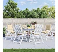 vidaXL Cuscini per sedia schienale basso - 6 pz Beige in tessuto Oxford