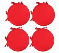 PIPOEI Cuscini per Sedia Set di 2/4/6 Cuscini per Sedia Rotonda con Lacci, Cuscini per Sedia Rotonda Diametro 30 cm, Cuscino in Poliestere per Sedia da bistrot A-12,30cm-4pcs