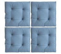 cuscini per sedie， 4 pezzi di cuscini da pavimento quadrati, for sedili trapuntati solidi for ufficio, auto, patio, sala pranzo, ortopedici(Dark Blue,50 * 50 * 10cm)