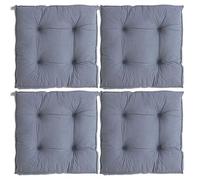 cuscini per sedie， 4 pezzi di cuscini da pavimento quadrati, for sedili trapuntati solidi for ufficio, auto, patio, sala pranzo, ortopedici(Dark Grey,45 * 45 * 10cm)