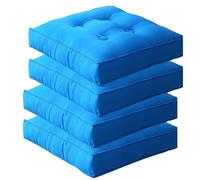 cuscini per sedie， Cuscino da pavimento spesso, tessuto di tela pieno, morbido e confortevole, antiscivolo, rimovibile, cuscini for sedie for forniture for aule domestiche(Blue,50x50cm(4pcs))