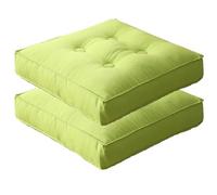cuscini per sedie， Cuscino da pavimento spesso, tessuto di tela pieno, morbido e confortevole, antiscivolo, rimovibile, cuscini for sedie for forniture for aule domestiche(Green,45x45cm(2pcs))